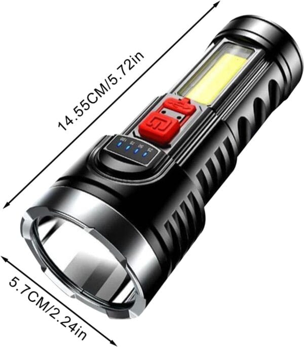 Linterna recargable negro 3 Linterna recargable negro 3