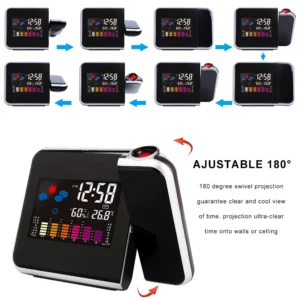Despertador Digital Reloj Alarma Proyector Luz - vista 4