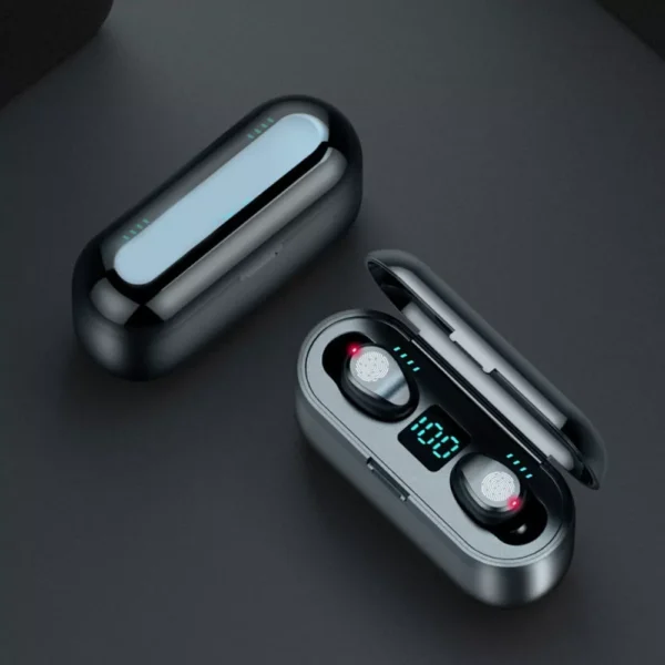 auriculares inalambricos negro F9 3 auriculares inalambricos negro F9 3