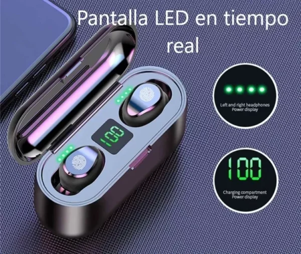 auriculares inalambricos negro F9 7 auriculares inalambricos negro F9 7