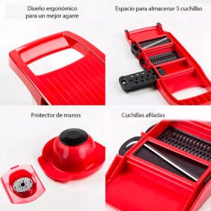 Mandolina Cortador Rallador Picador Verduras Frutas - vista 3