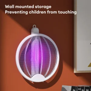 Raqueta Eléctrica Plegable Mata Mosquitos Recargable Con Luz - vista 9