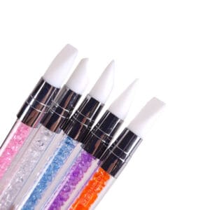 Set De 5 Pinceles De Silicona Doble Punta Dotting Decoracion Uña - vista 3