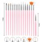 set pinceles full nail art 15pcs city girl MJB6015 1