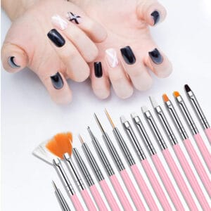 Set De 15 Pinceles Para Uñas Full Nail Art City Girl MJB6015 - vista 2