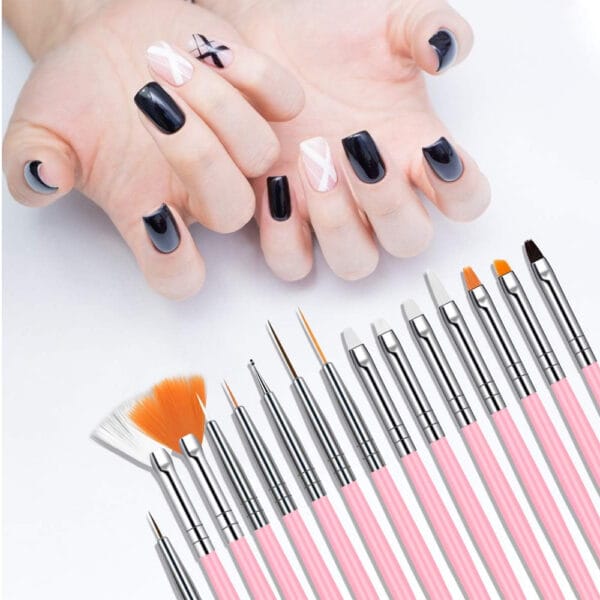 set pinceles full nail art 15pcs city girl MJB6015 2 set pinceles full nail art 15pcs city girl MJB6015 2