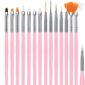 set pinceles full nail art 15pcs city girl MJB6015 3