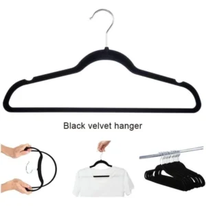 Percha de Terciopelo Negro Para Ropa - vista 6
