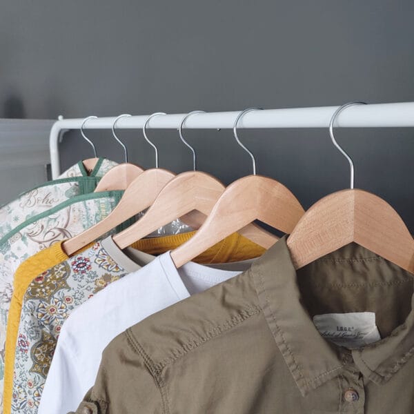 perchas de madera 2 perchas de madera