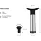 Bomba de Vacio Para Botellas de Vino Con 2 Tapones 1