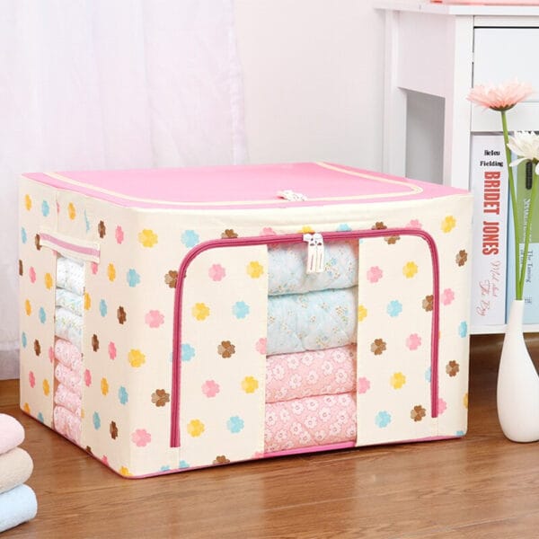 CESTO DE ROPA CON CIERRE DE FLORES 2 CESTO DE ROPA CON CIERRE DE FLORES 2