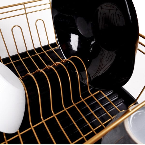 ESCURRIDORES DE PLATOS ACERO DORADO 37X33X14 2 ESCURRIDORES DE PLATOS ACERO DORADO 37X33X14 2