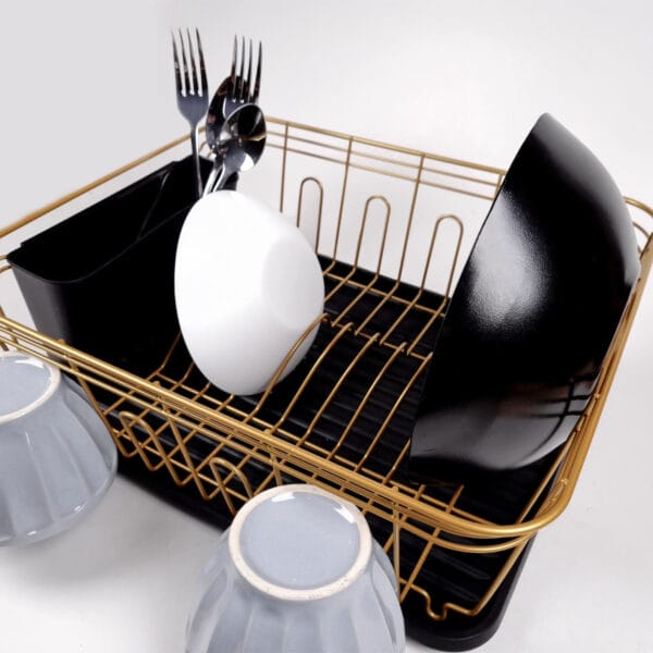 ESCURRIDORES DE PLATOS ACERO DORADO 37X33X14 3 ESCURRIDORES DE PLATOS ACERO DORADO 37X33X14 3