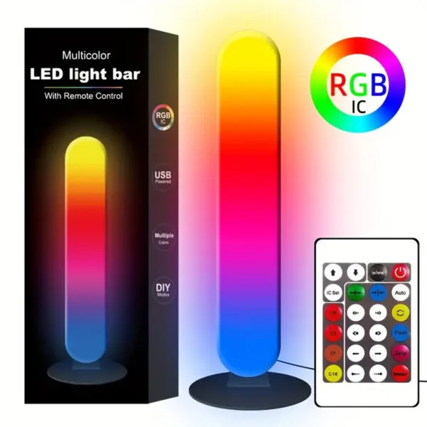 LUZ LED LIGHT CONTROL 1 Barra De Luz Led RGB Control Remoto Y App Audioritmica Estroboscopica Fija