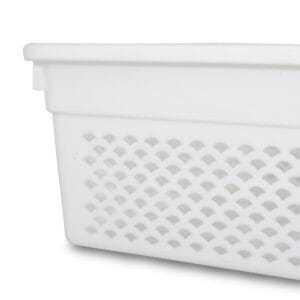 Organizador Plástico Blanco Con Manija 26,5 x 29,5 x 9cm - vista 3