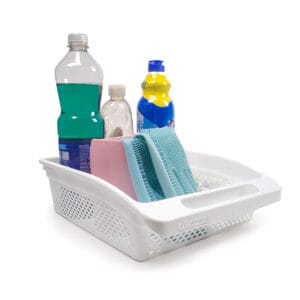 Organizador Plástico Blanco Con Manija 26,5 x 29,5 x 9cm - vista 2