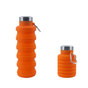 Botella De Agua Deportiva De Silicona Plegable Tapa Acero Inoxidable 500ml - vista 7