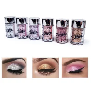 Sombra Para Ojos Con Brillo Larga Duracion Shine Eyehadow Imagic Pink