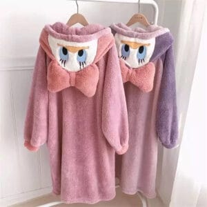 Pijama De Mujer Saco Manta Con Capucha Y Botones Daisy - vista 3