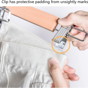 Percha De Madera Con Broches Antideslizantes Para Pollera Pantalon - vista 7
