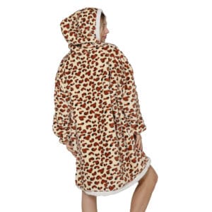 Pijama De Mujer Buzo Manta Corderito Oversize Leopardo - vista 2