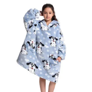 Pijama Buzo Infantil Con Capucha Manta Corderito Perros