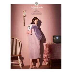 Pijama De Mujer Saco Manta Con Capucha Y Botones Daisy - vista 7