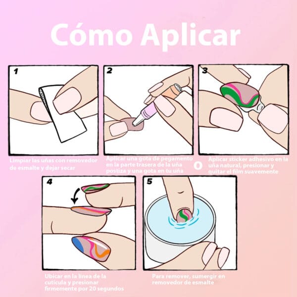 uñas postizas gq-34 5 uñas postizas gq-34 5