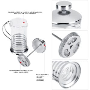 Cafetera Francesa Embolo Acero Inoxidable 350ml - vista 2