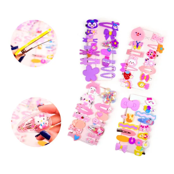 hebillas-9 Set De 14 Hebillas Tipo Cocodrilo Y Clip Con Diseños