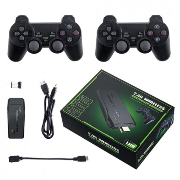 Consola HDMI Juegos Retro Game Stick Emulador 4k + 2 Joysticks 64gb