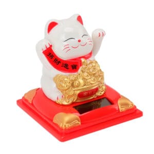 Gato De La Suerte Fortuna Solar Maneki Neko - vista 2