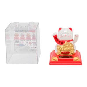 Gato De La Suerte Fortuna Solar Maneki Neko - vista 3