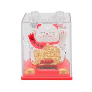 Gato De La Suerte Fortuna Solar Maneki Neko - vista 4