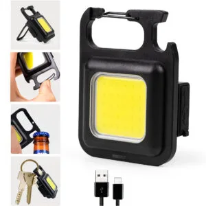 Llavero Mini Linterna Recargable Magnetica USB