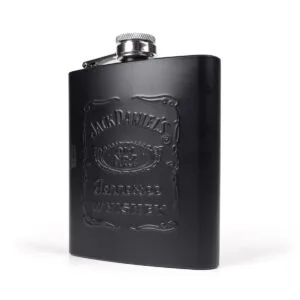 Petaca Whisky Acero Inoxidable Negro Mate 200ml