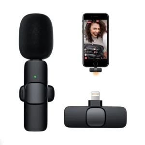 Microfono Corbatero Inalambrico Recargable Para Iphone y Android - vista 2