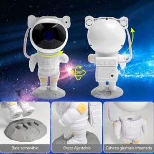 Proyector Astronauta Galaxia Estrellas Luz Led Rgb Premiun - vista 2
