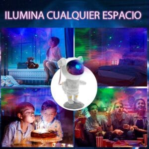 Proyector Astronauta Galaxia Estrellas Luz Led Rgb Premiun - vista 3