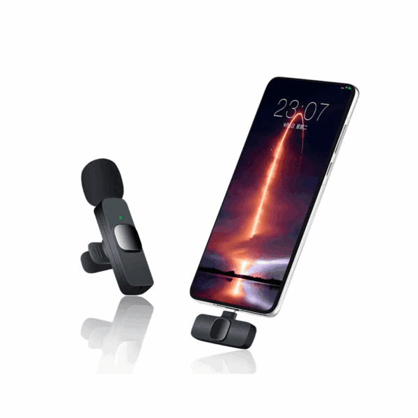 microfonocelular-4 Microfono Corbatero Inalambrico Recargable Para Iphone y Android