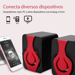 Parlante Gamer Trueno USB 2.1 Retroiluminado Para PC - vista 3