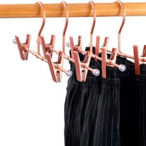 Percha Oro Rosado Con Broches Para Polleras y Pantalones - vista 3