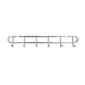 Perchero De Pared Metalico 6 Ganchos Cromado Colgante Organizador