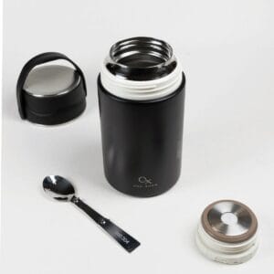 Lunchera Térmica de Acero Inoxidable 1L con Manija y Cuchara Plegable - vista 5