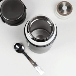 Lunchera Térmica de Acero Inoxidable 600ml con Manija y Cuchara Plegable - vista 3