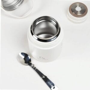 Lunchera Térmica de Acero Inoxidable 600ml con Manija y Cuchara Plegable - vista 5