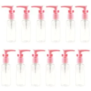 X12 Botella Dispenser De Plástico Para Cremas 50cc Recargable Para Viajes y Cosméticos