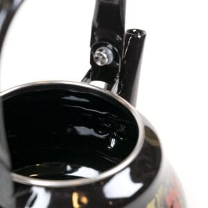 Pava Negra Enlozada Floreada 1.5L – Apta para Gas, Inducción y Vitrocerámica - vista 2