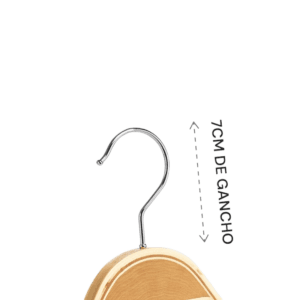 perchas de madera con gancho