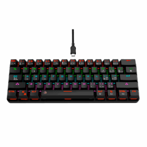 Teclado Gamer Mecánico Compacto Dominate 60% Español Switch Blue Usb Con Retroiluminación RGB